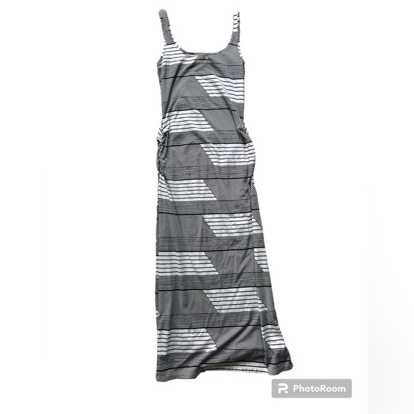 Tommy Bahama, Maxi Tank top dress black and white stripes, size large - Picture 3 of 11